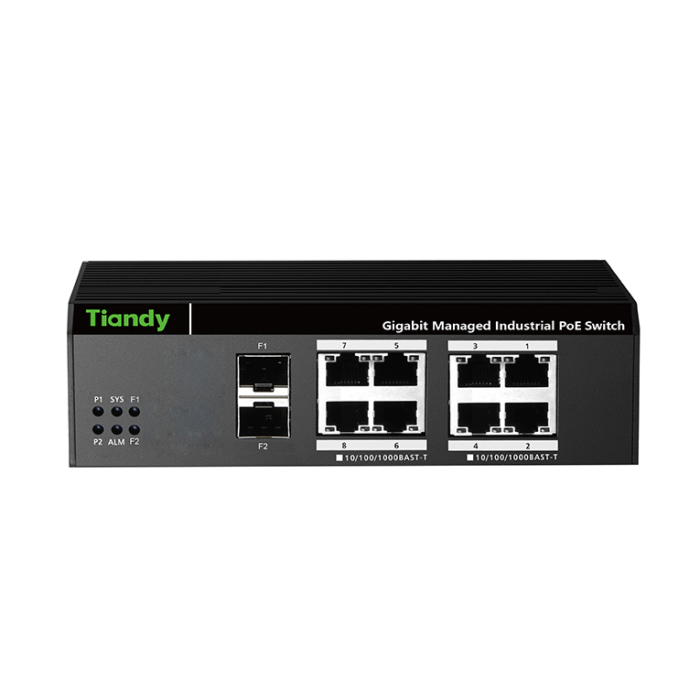 PS-END1008G-2SFP ( 8 Port Gigabit Layer2 Yönetilebilir Endüstriyel 120W POE Kapasiteli AI POE switch 8G+2 SFP ) 6070