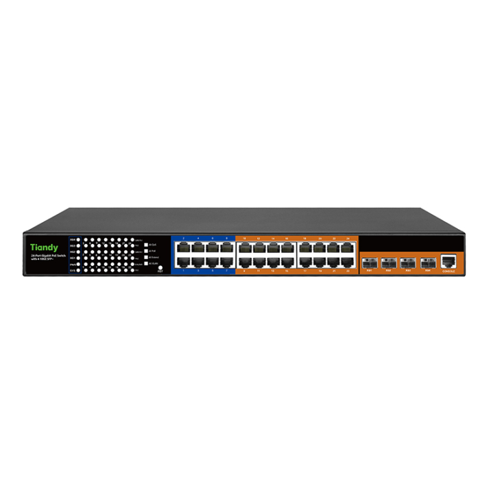 YPS-5024G-P-4SFP10-L3 ( 24 Port 10 Gigabit Layer3 Yönetilebilir 400W Poe Kapasiteli Switch 24G + 4*10G SFP + 1 Konsol ) 6282