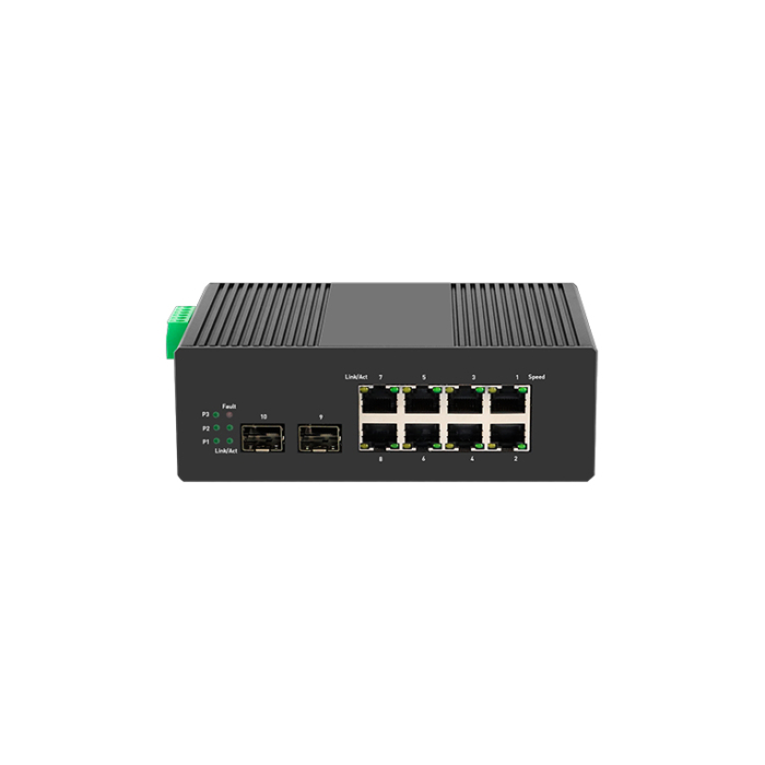 EPS-END1008G-2SFP ( 8 Port Gigabit Layer2 Yönetilebilir Endüstriyel 240W POE Kapasiteli AI POE switch 8G+2 SFP ) 6298