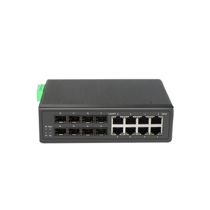 EPS-END1008G-8SFP ( 8 Port Gigabit Layer2 Yönetilebilir Endüstriyel 240W POE Kapasiteli AI POE Switch ) 6299