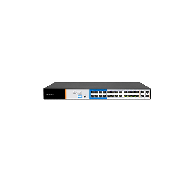 PS-1024E-2G2SFP ( 24 Port Yönetilmeyen 300W POE Kapasiteli Al POE Switch 24E +2G Uplink + 2G SFP ) 6459